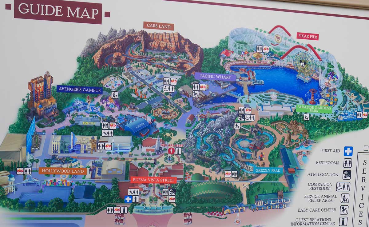 ディズニー・カリフォルニア・アドベンチャーパーク地図